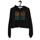 Queer As Fu*k Crop Hoodie